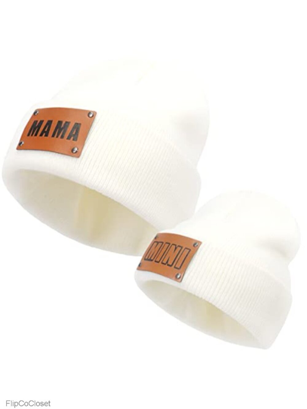 Parent-Child Winter Knit Beanie Hat Set Acrylic Soft Warm Cap